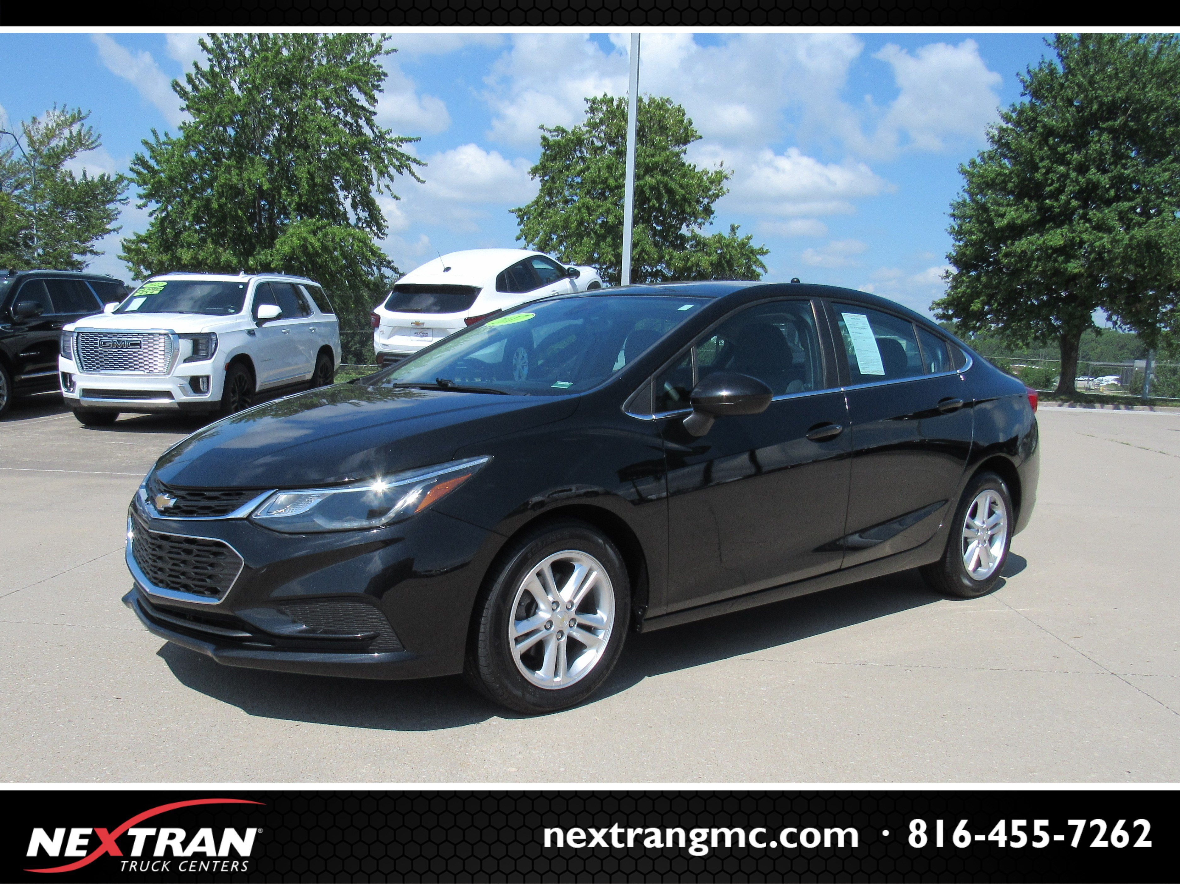 2017 Chevrolet Cruze LT in Mosaic Black Metallic — front three-quarter view