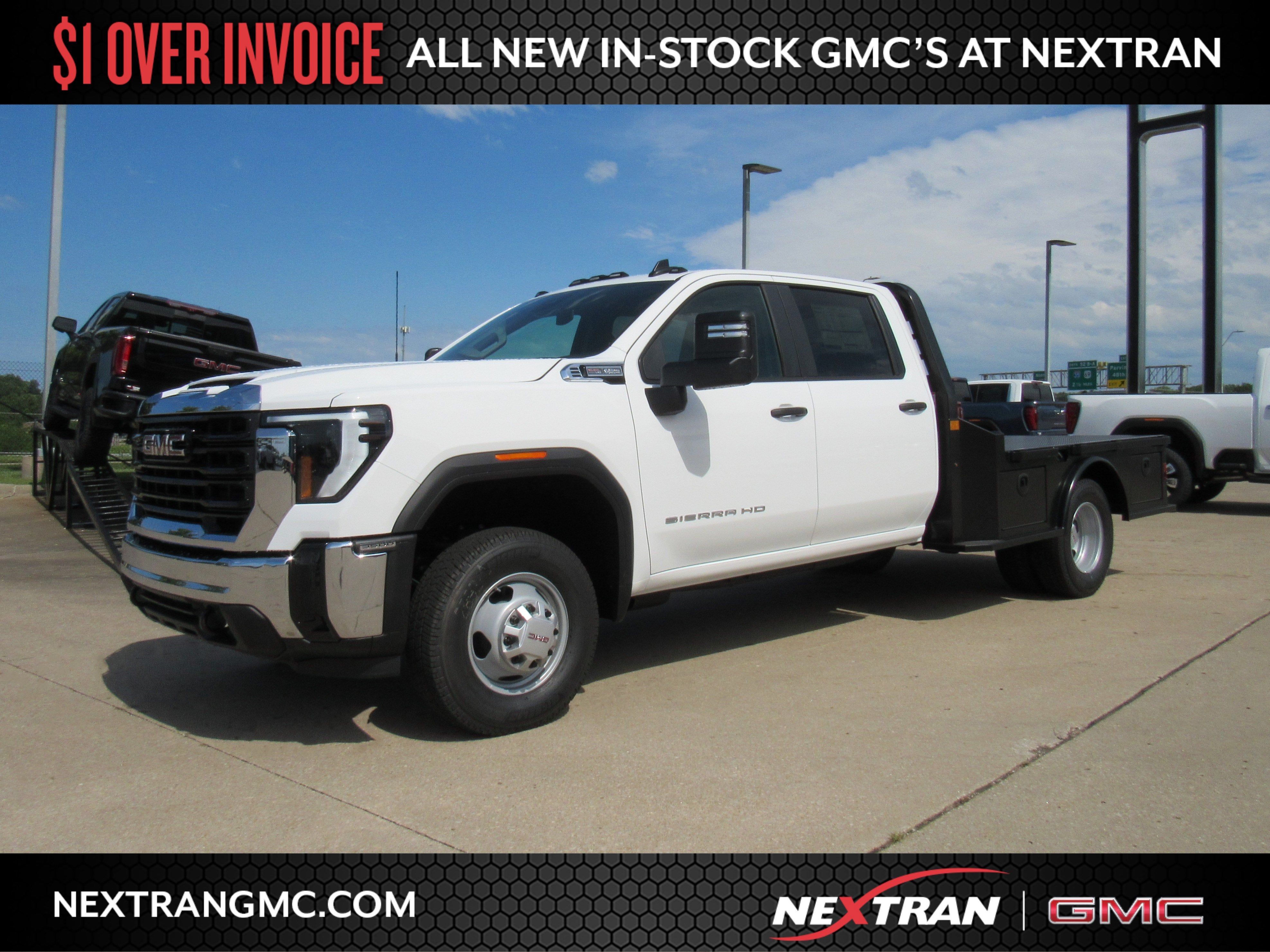 2026 GMC Sierra 3500 HD Chassis Cab Pro in Summit White — front three-quarter view