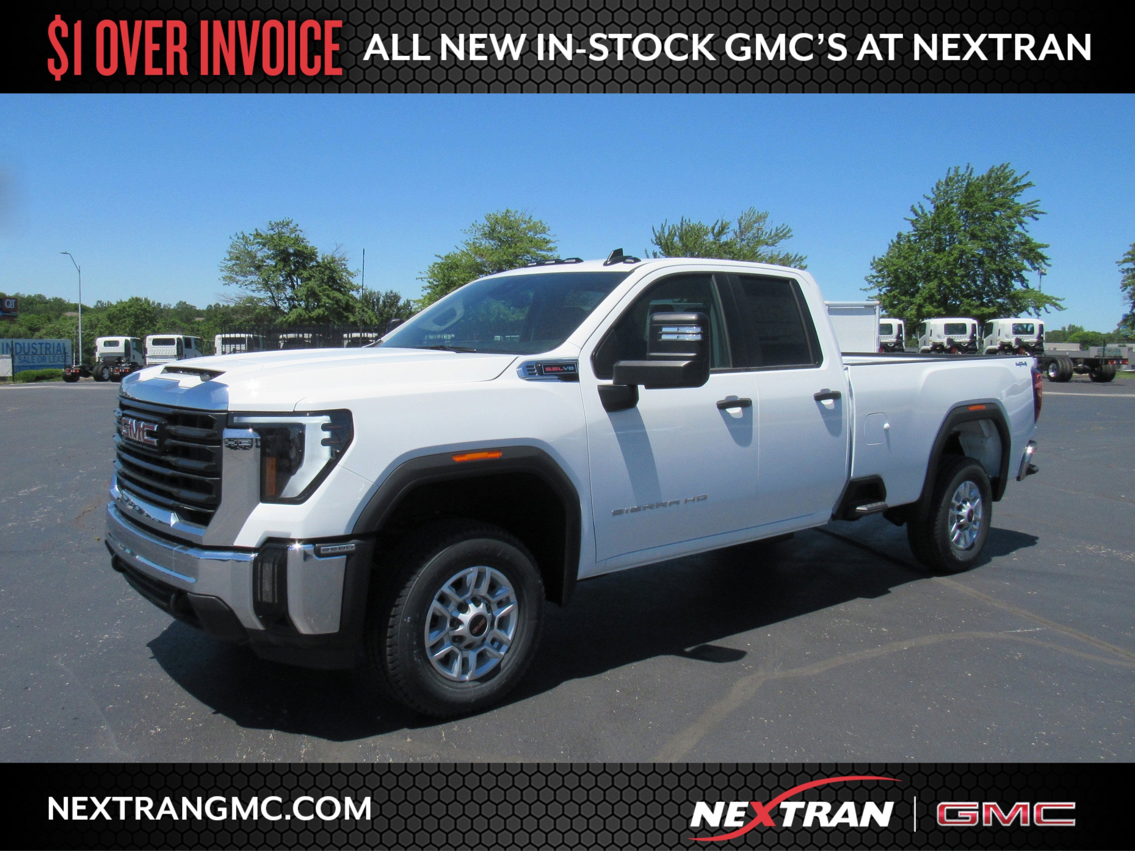 2026 GMC Sierra 2500 HD Pro in Summit White — front three-quarter view