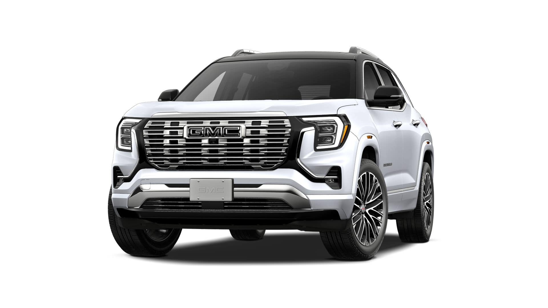2027 GMC Terrain AWD Denali in Glacier White Tricoat — front three-quarter view